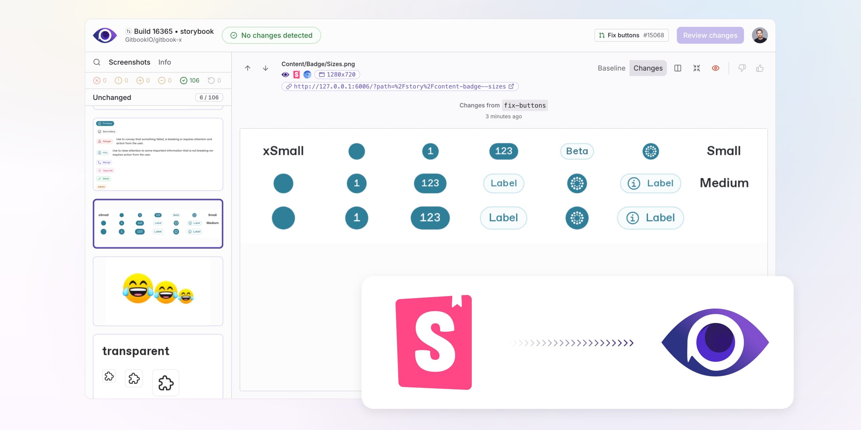 Visual regression testing setup with Storybook and GitHub Actions